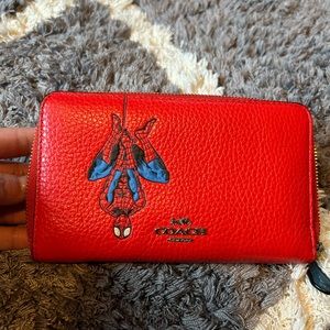 Coach x Marvel Spider-Man medium ID zip wallet